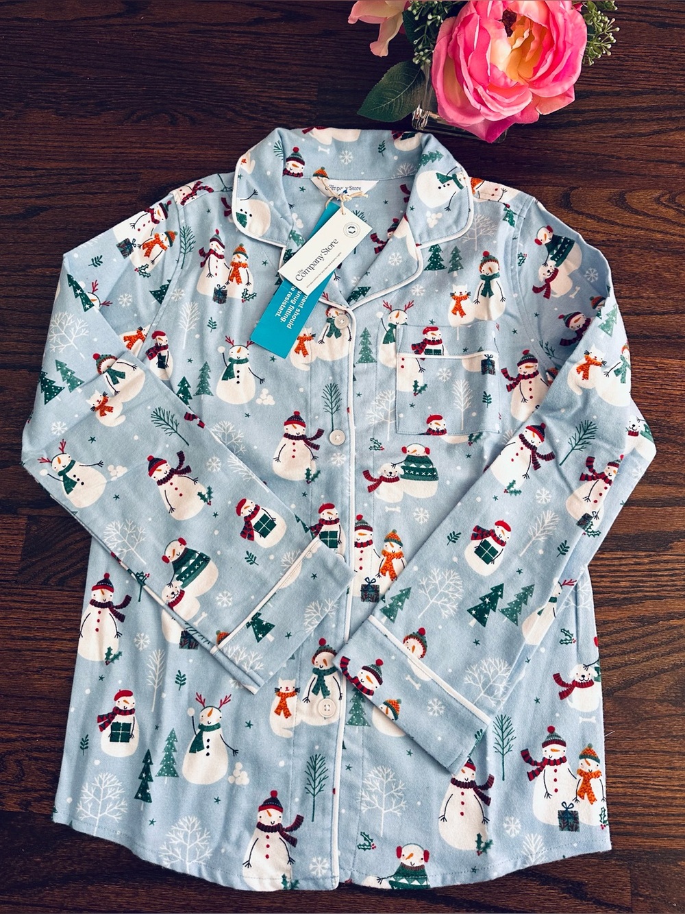 NWT The Company Store pajama top, size 10